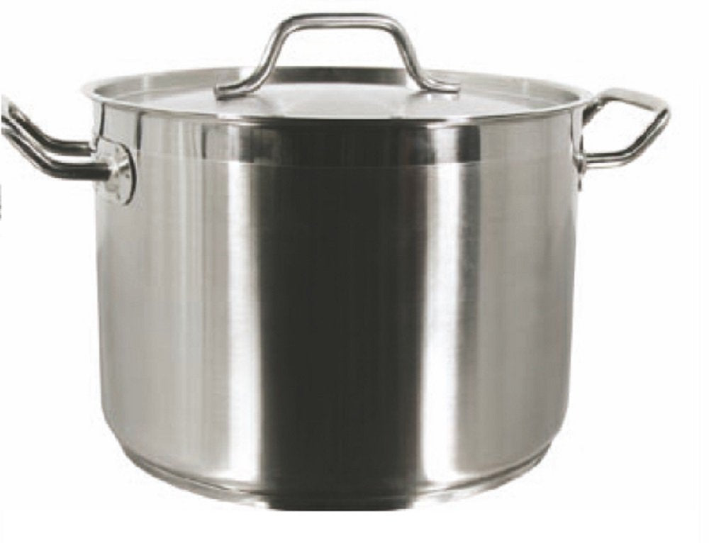 18/8 Stainless Steel Stock Pot with Lid 60 qt M3473