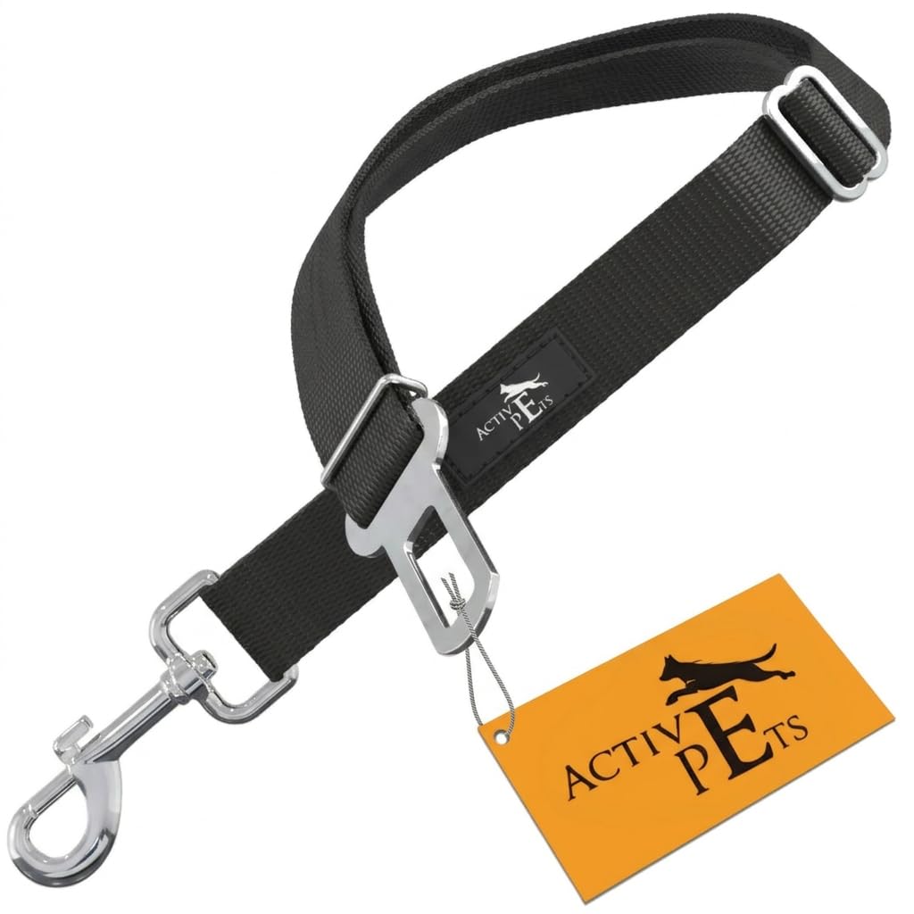 Black Adjustable Dog Car Seat Belt Q2176