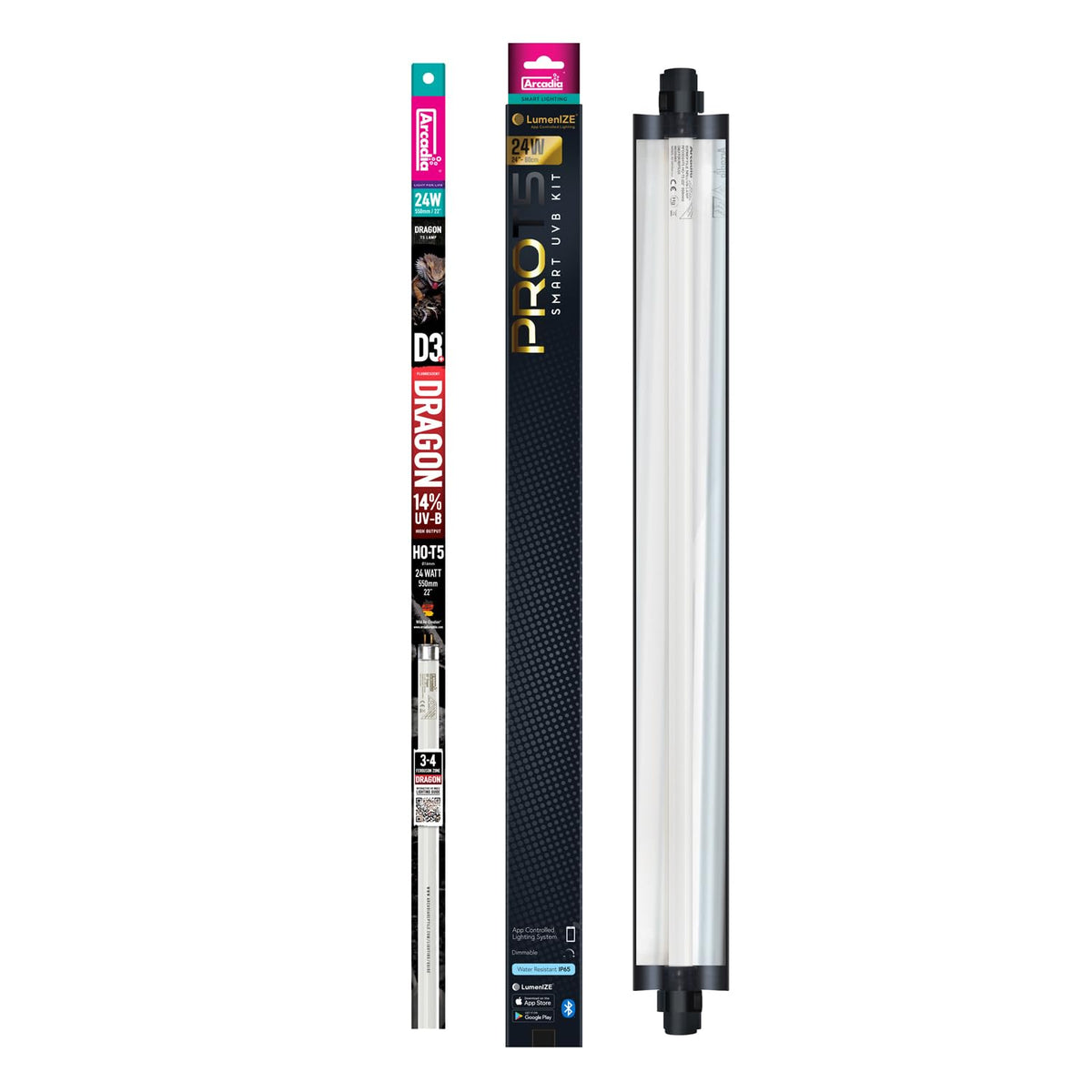 24" 24 Watts 14% UVB Reptile Light Fixture Kit U157