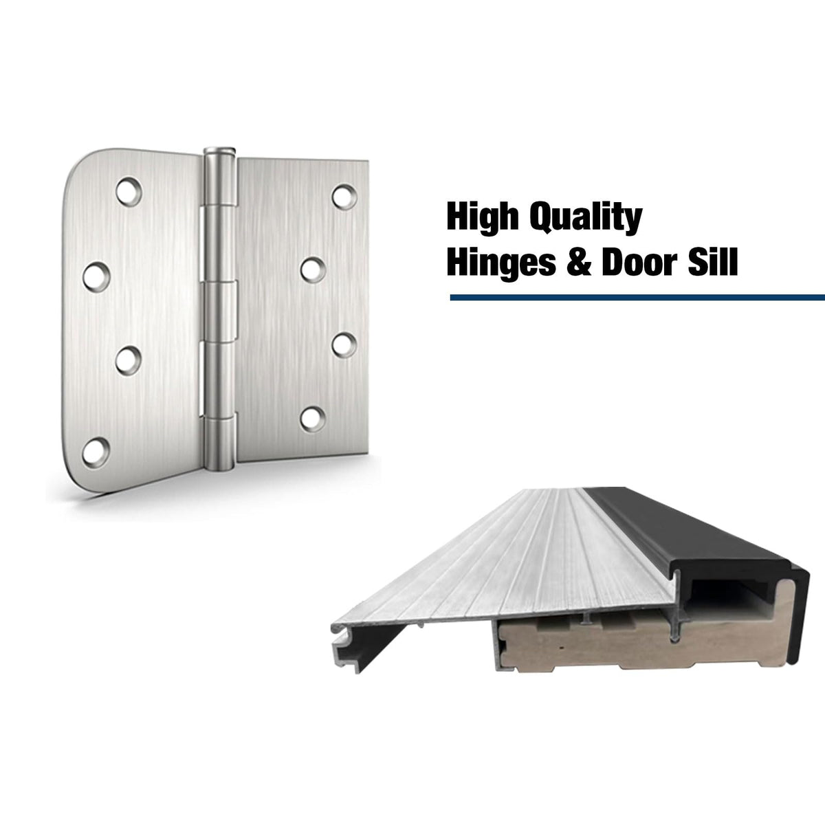 36 x 80 Fiberglass Entry Door with Vinyl Frame Low-E Glass Right Hand Inswing M600