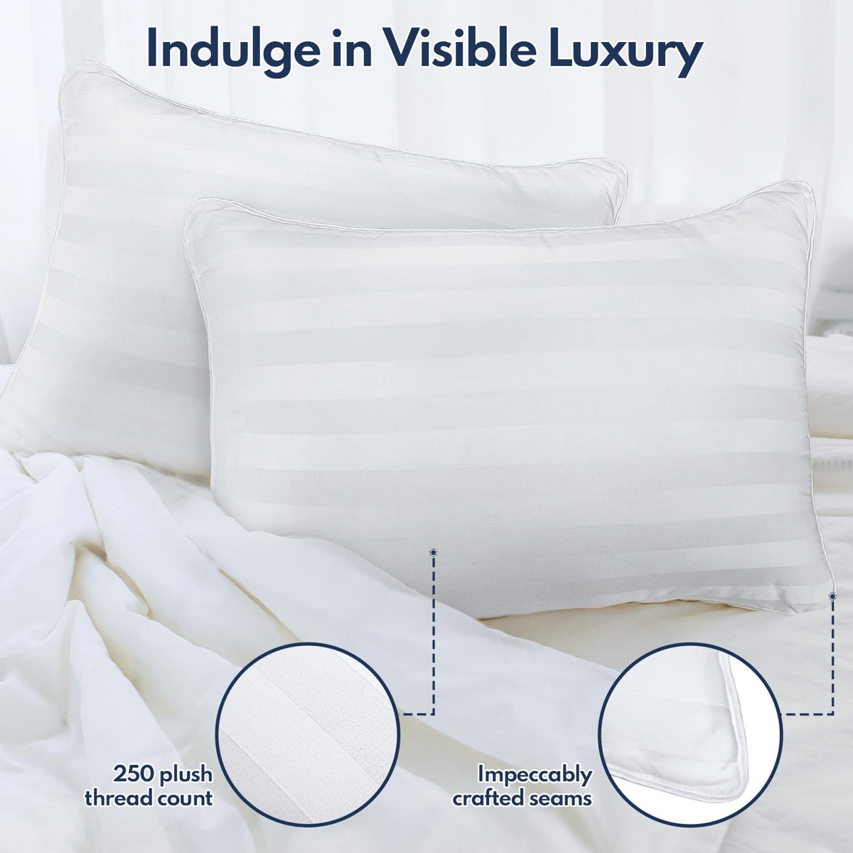 King Size Set of 2 Bed Pillows Z4033