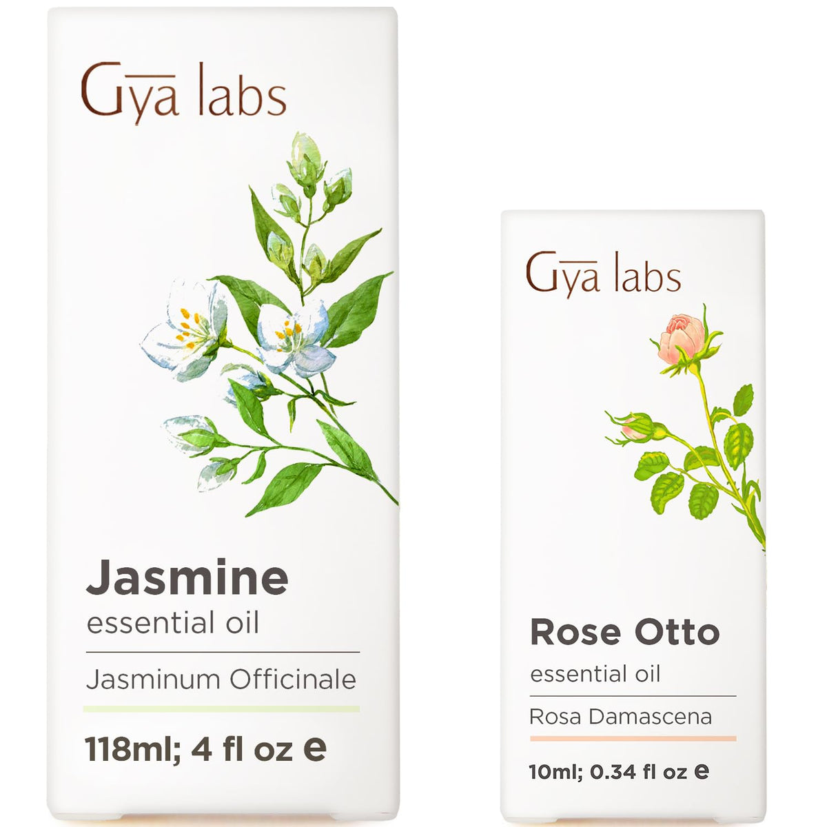 Jasmine and Rose Essential Oils Set 4 Fl Oz F50242