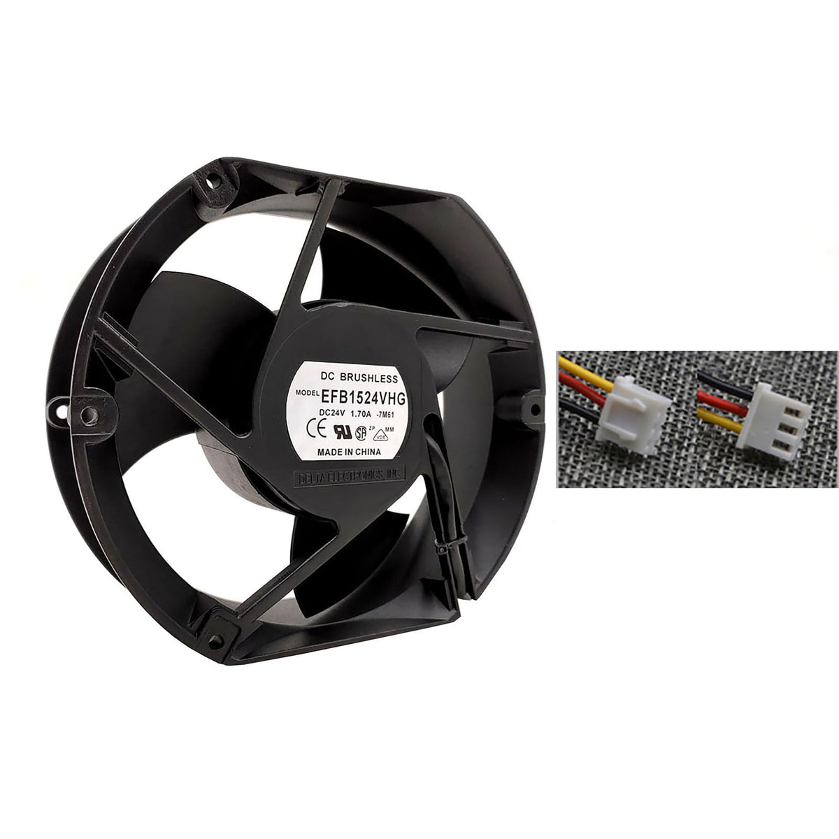 24V 172mm Cooling Fan 3Pin 3Wire Dual Ball N283647