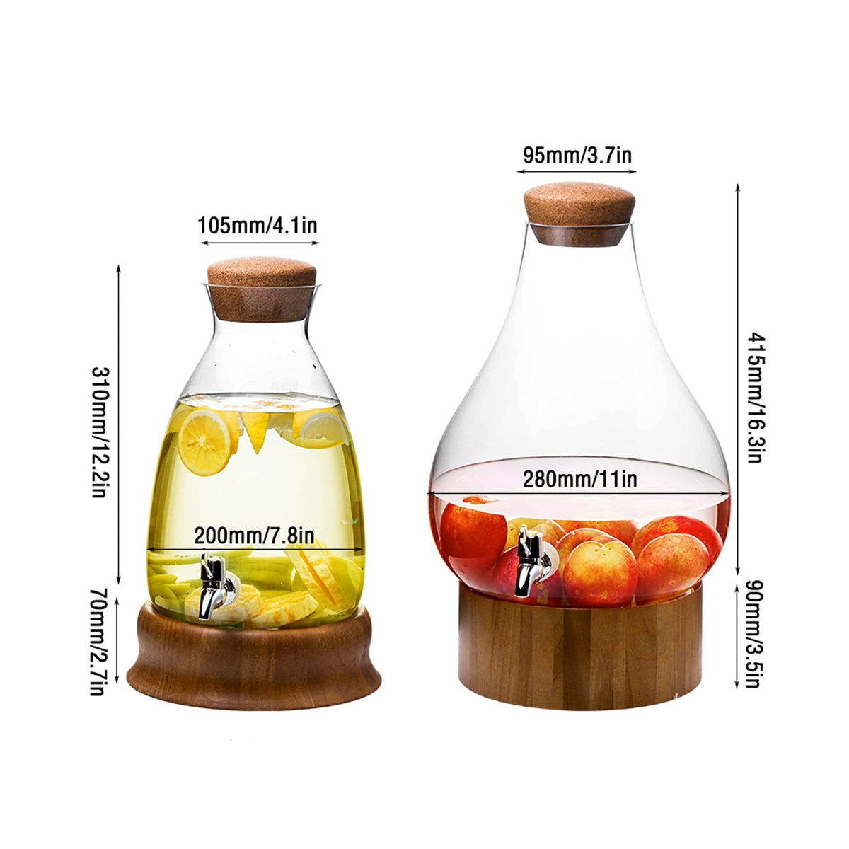 Glass Water Carafe with Faucet 6L L492