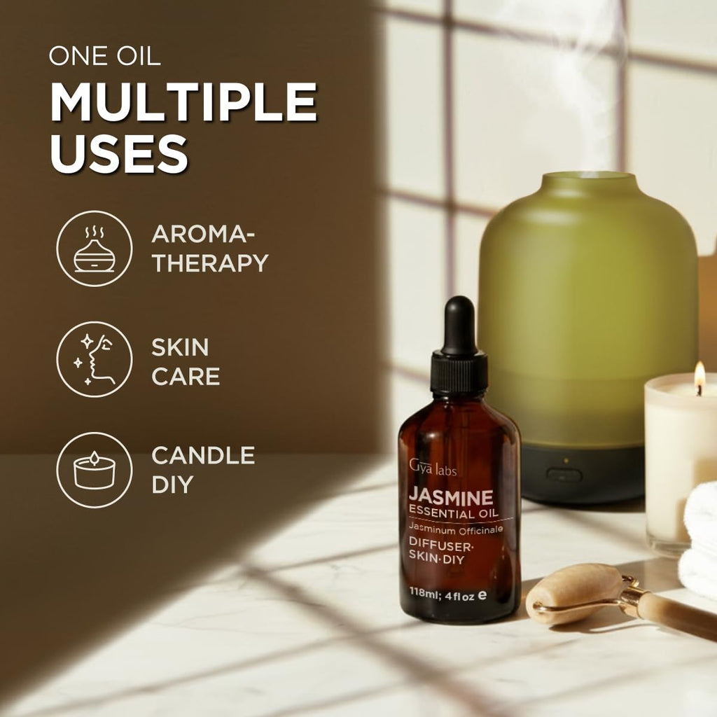 Jasmine and Rose Essential Oils Set 4 Fl Oz F50242