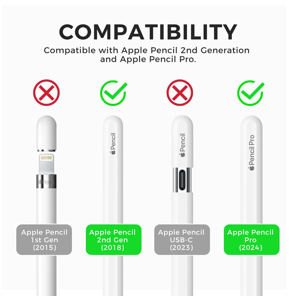 Apple Pencil Pro Silicone Case with Clip Deep Green Q3276