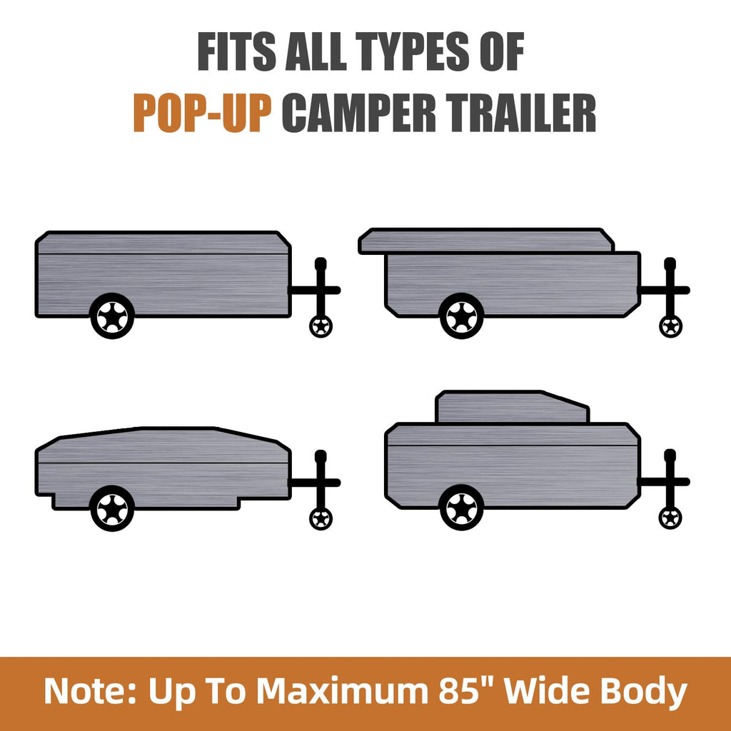 12'-14' Waterproof Pop-up Camper Cover U93669