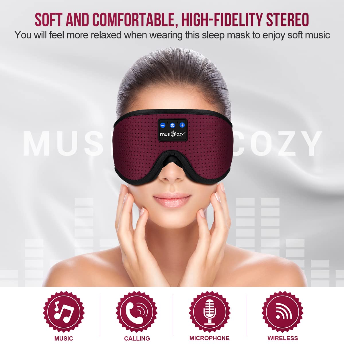 3D Bluetooth Sleep Mask Headphones Pack of 2 I159