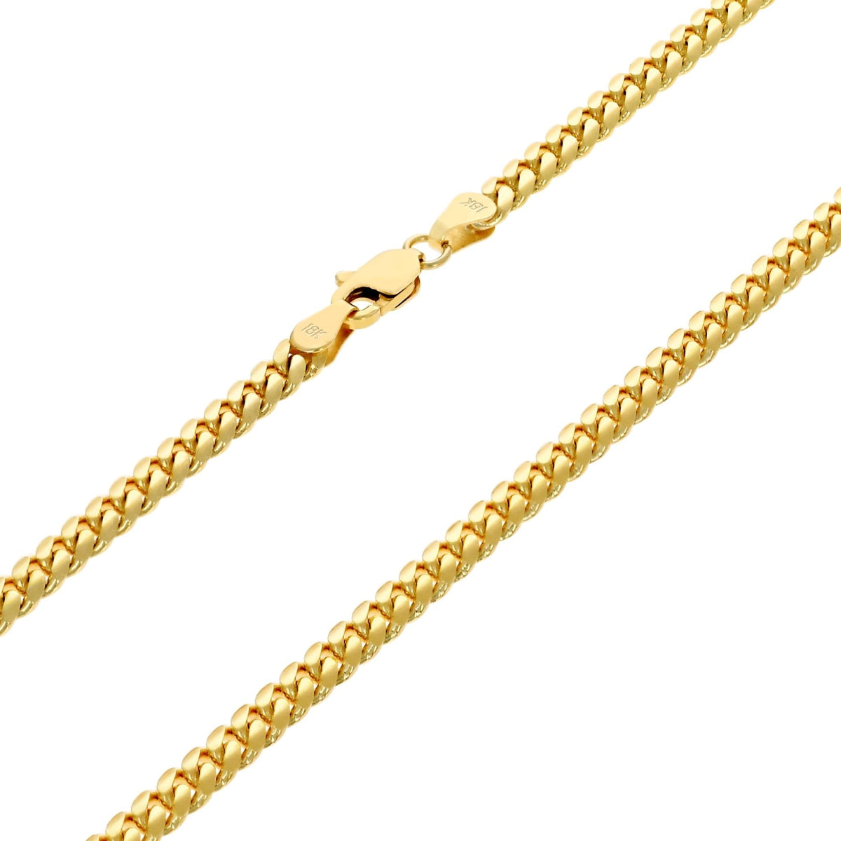 18k Yellow Gold Cuban Link Chain Necklace Q933229