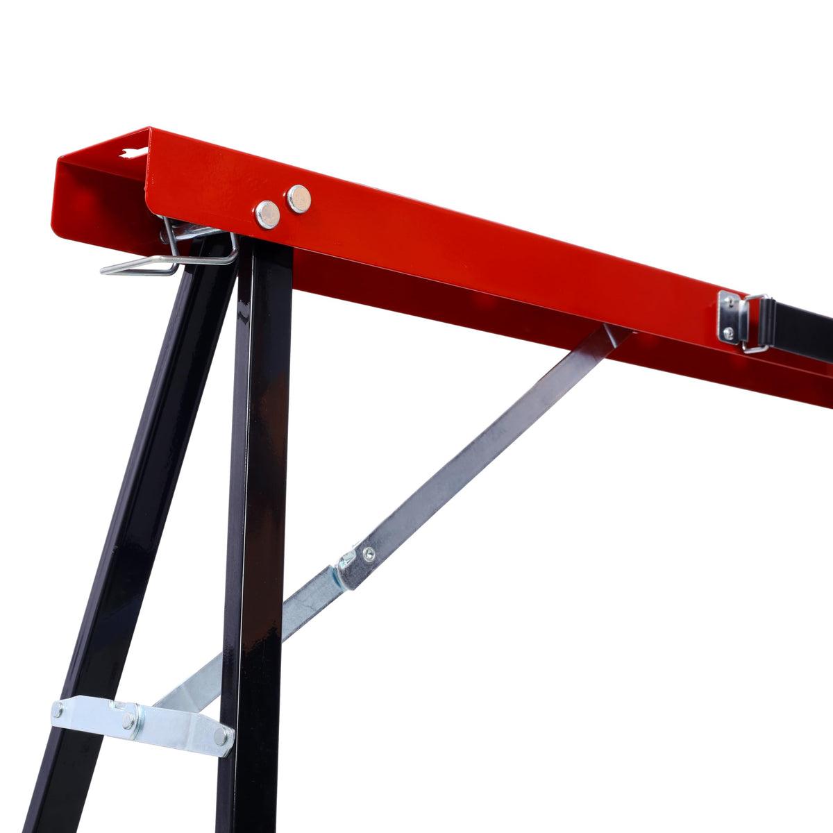Black and Yellow Steel Folding Sawhorse Set 2-Pack D660825
