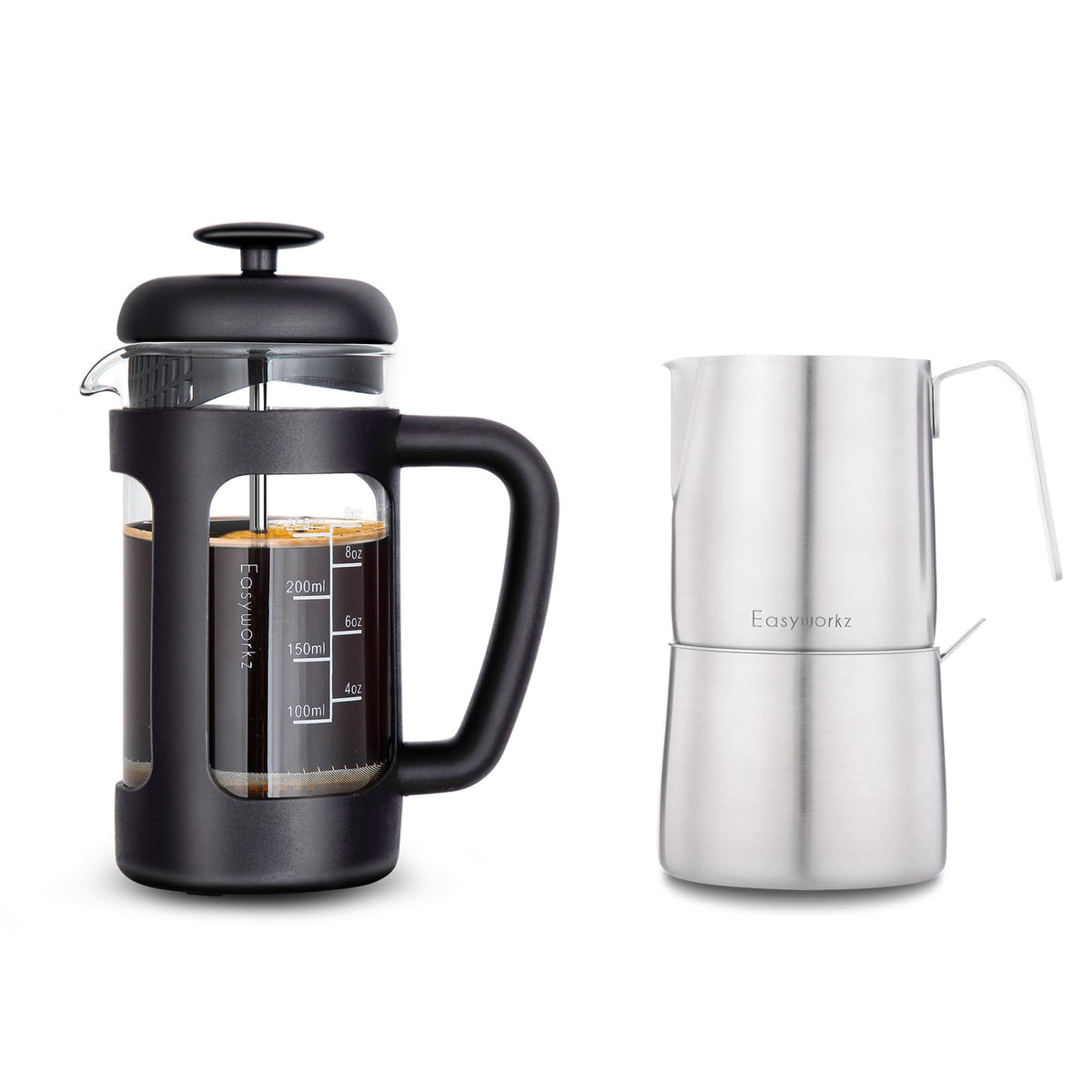 12 oz Stainless Steel French Press and Creamer Set S5341