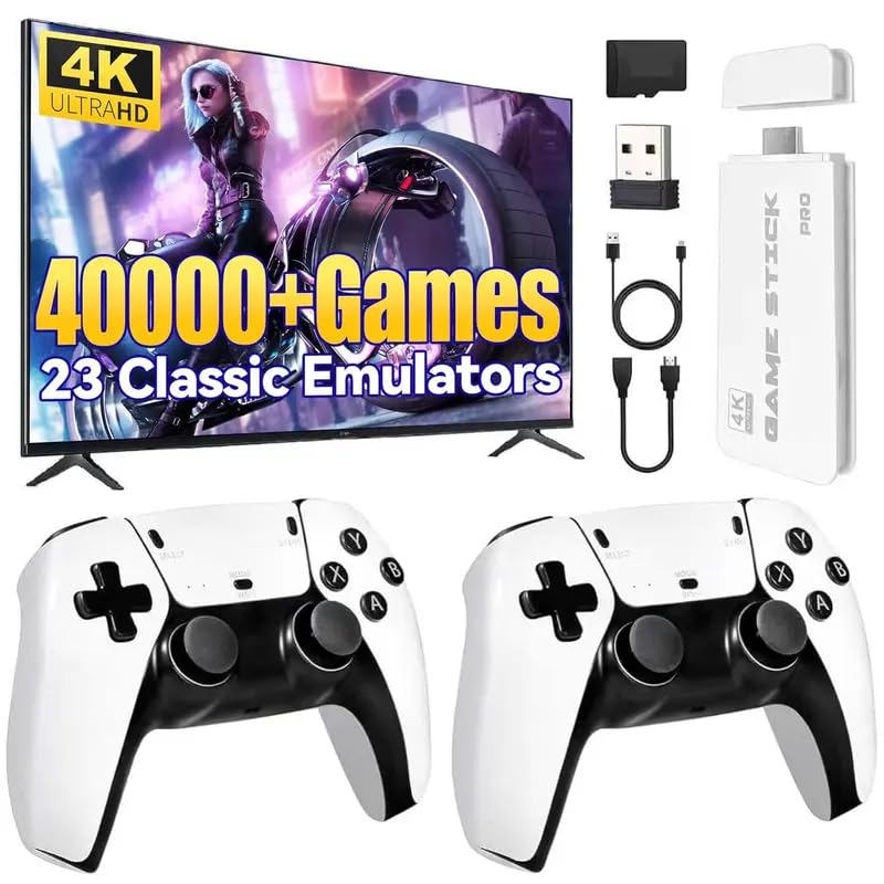 4K Wireless Retro Game Stick with 40000 Games and 26 Emulators A95490