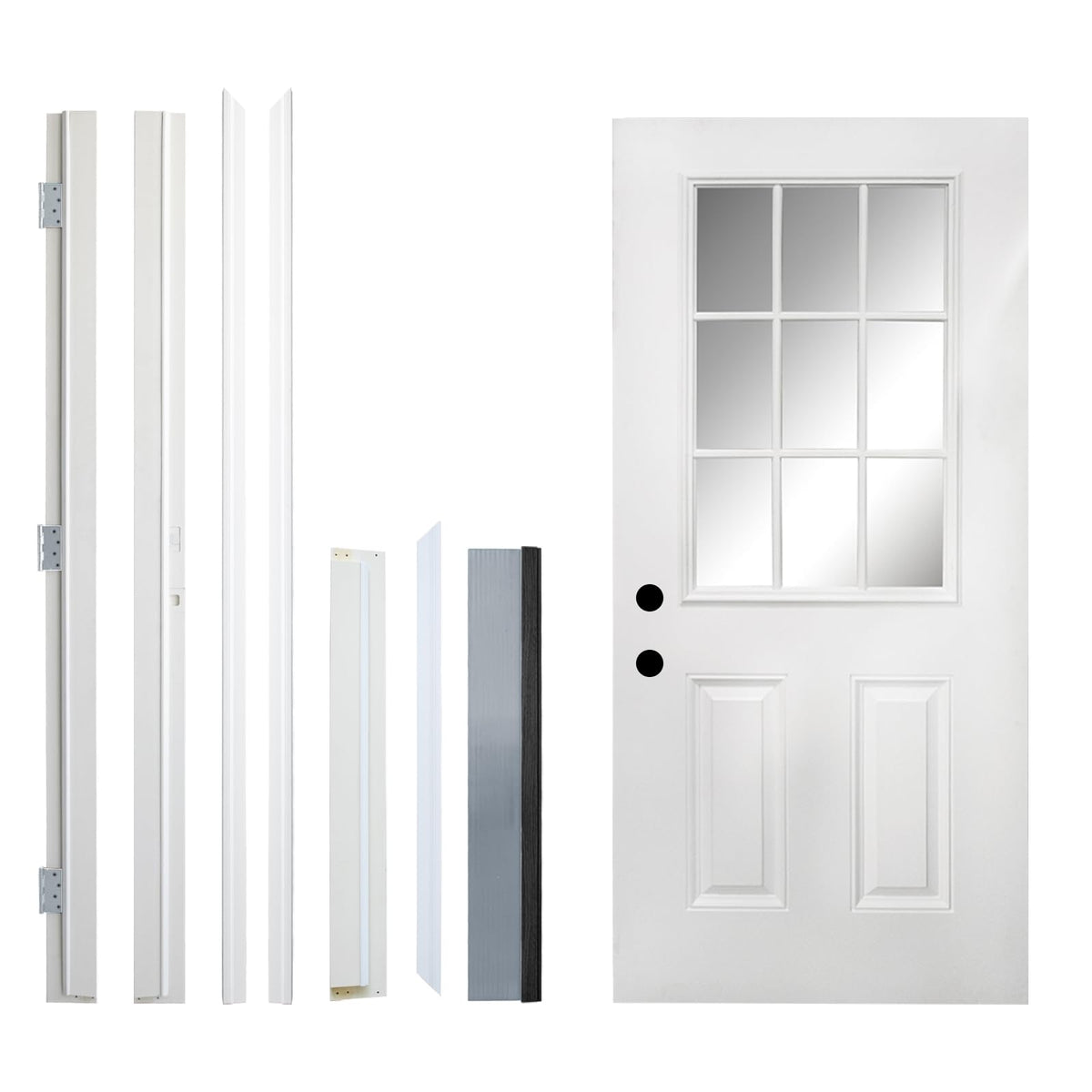 36 x 80 Fiberglass Entry Door with Vinyl Frame Low-E Glass Right Hand Inswing M600