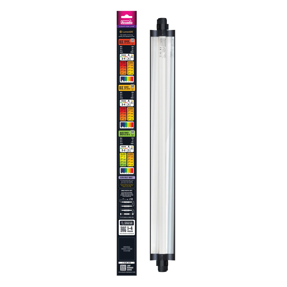 24" 24 Watts 14% UVB Reptile Light Fixture Kit U157