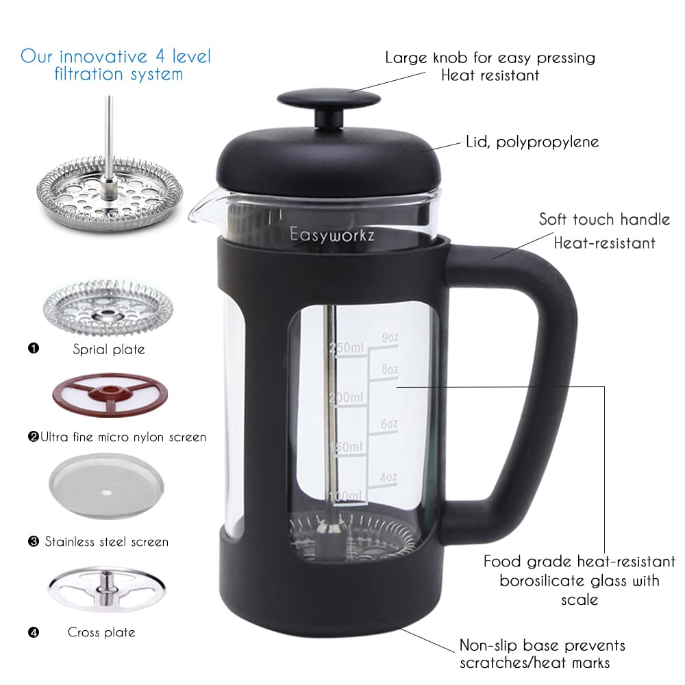 12 oz Stainless Steel French Press and Creamer Set S5341