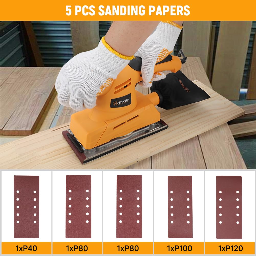 3.17 Amp Variable Speed Orbital Sander with Dust Bag P4369