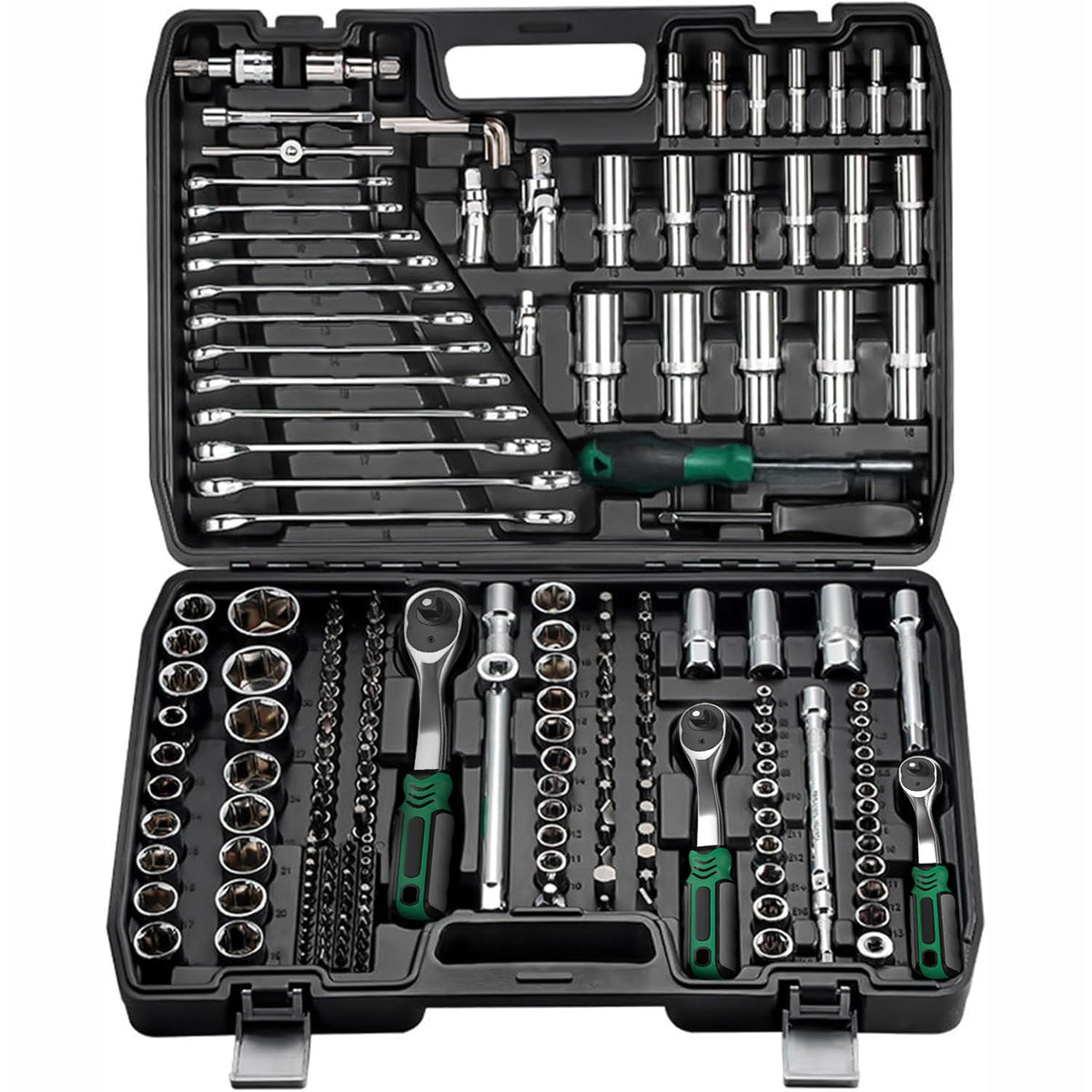 216 Pc Ratchet Socket Wrench Set T77821