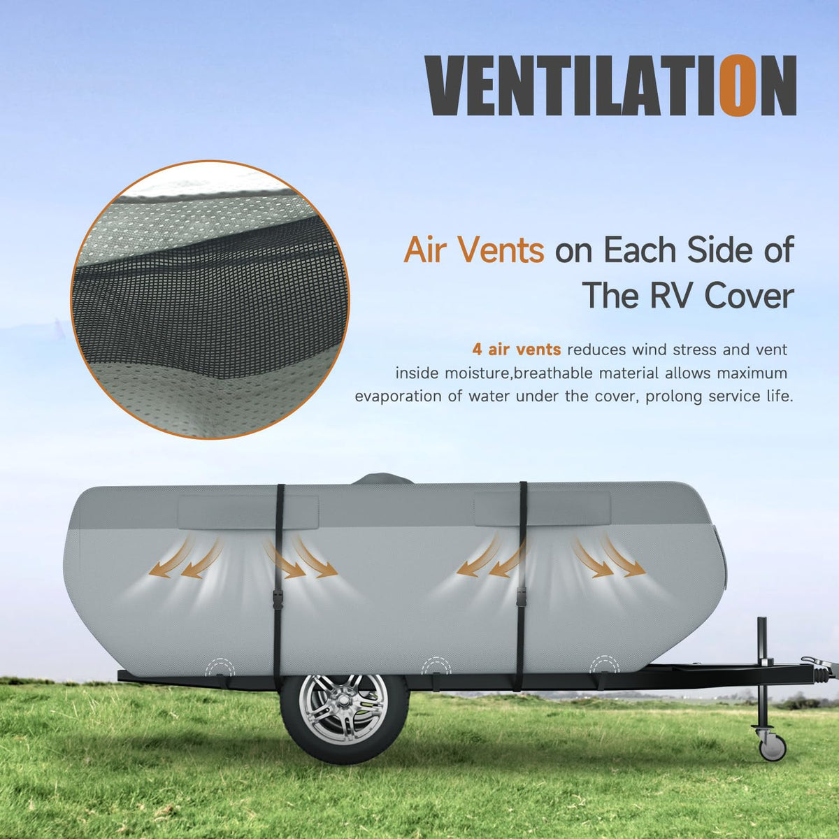 12'-14' Waterproof Pop-up Camper Cover U93669