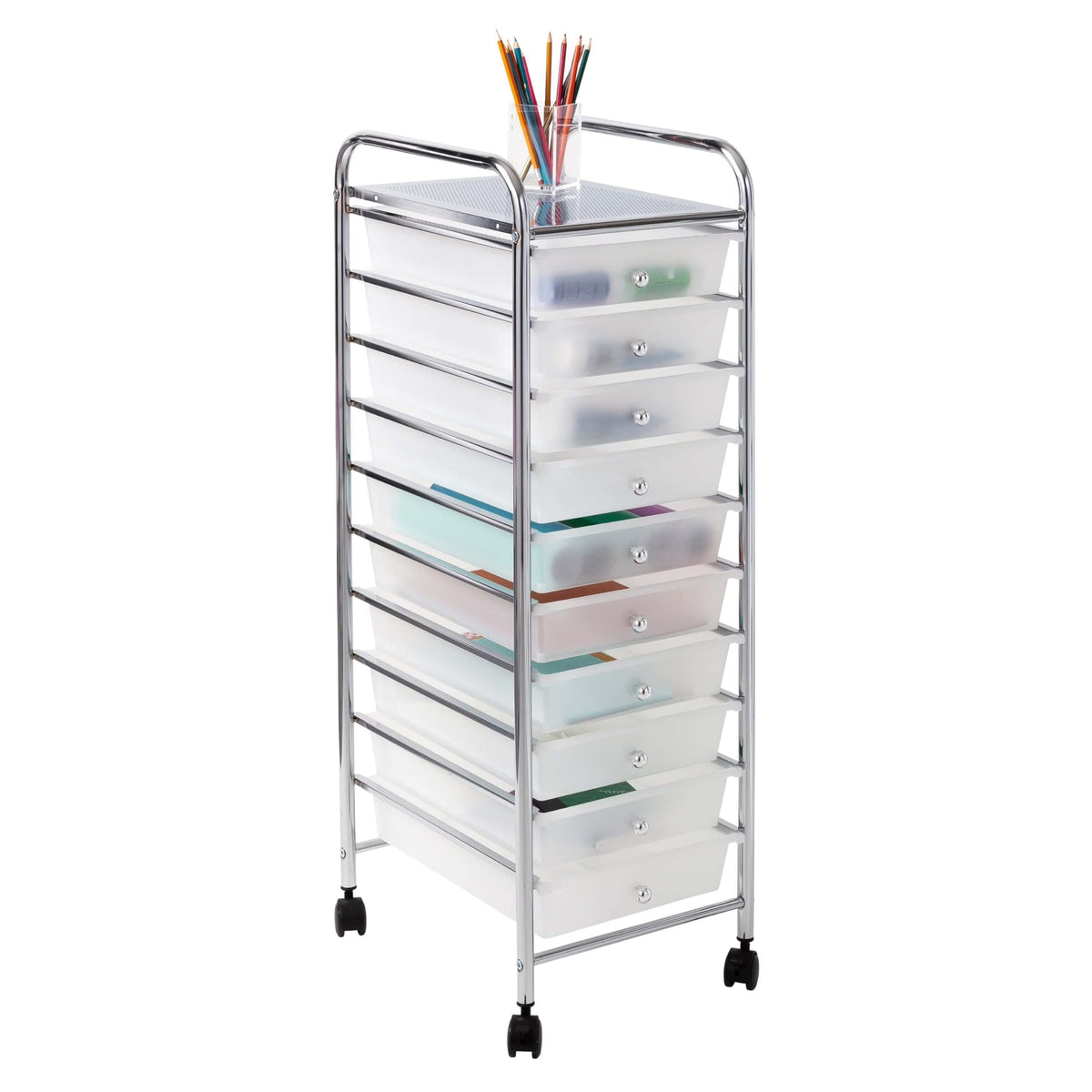 10 Drawer Rolling Storage Cart O7583