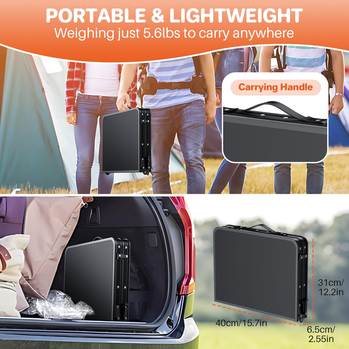 2ft Aluminum Folding Camping Table O909633