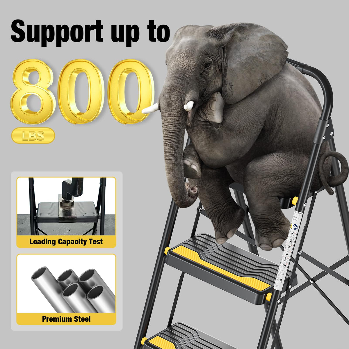 4 Step Ladder Black H95496