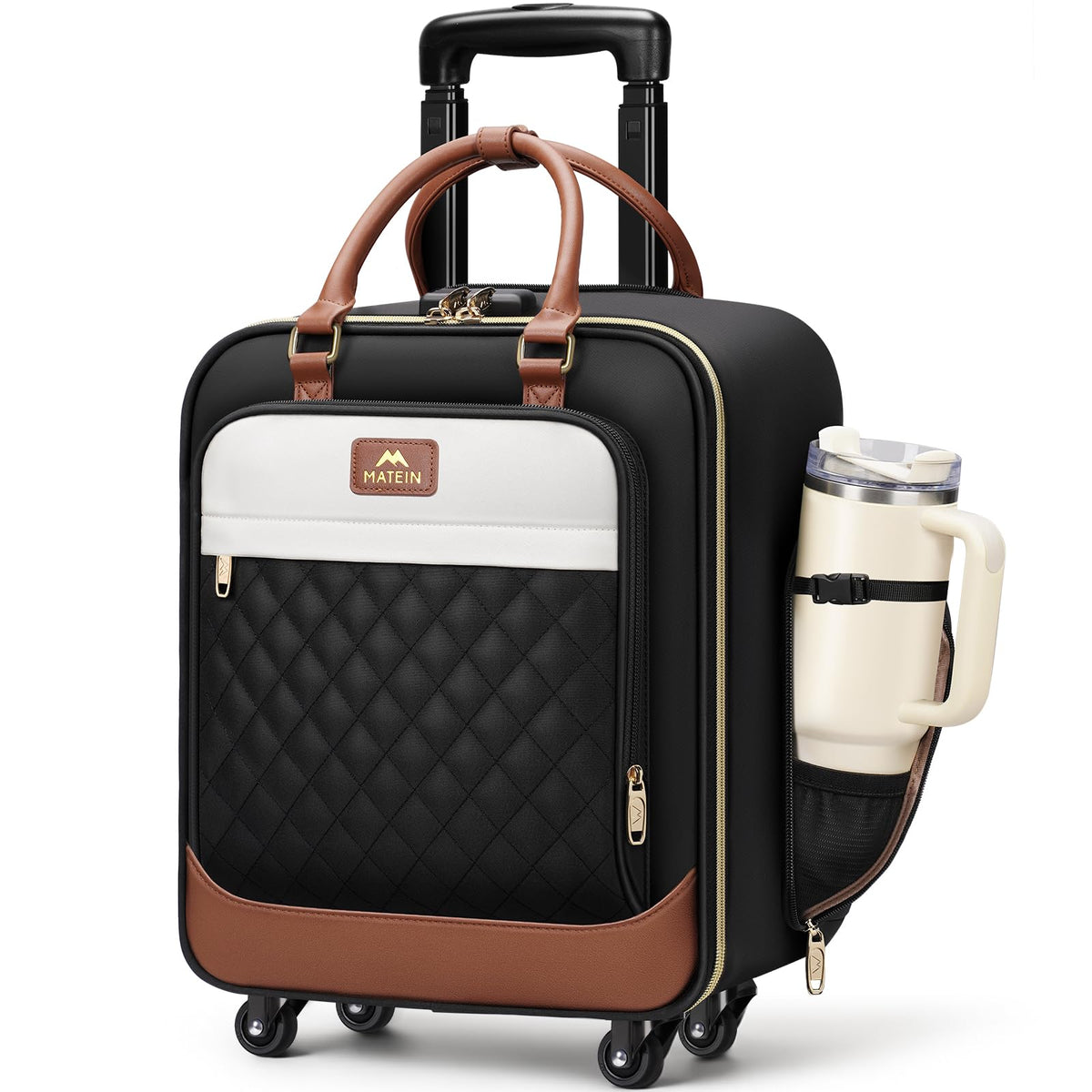 16 Inch Underseat Carry On Luggage with 4 Spinner Wheels V755219