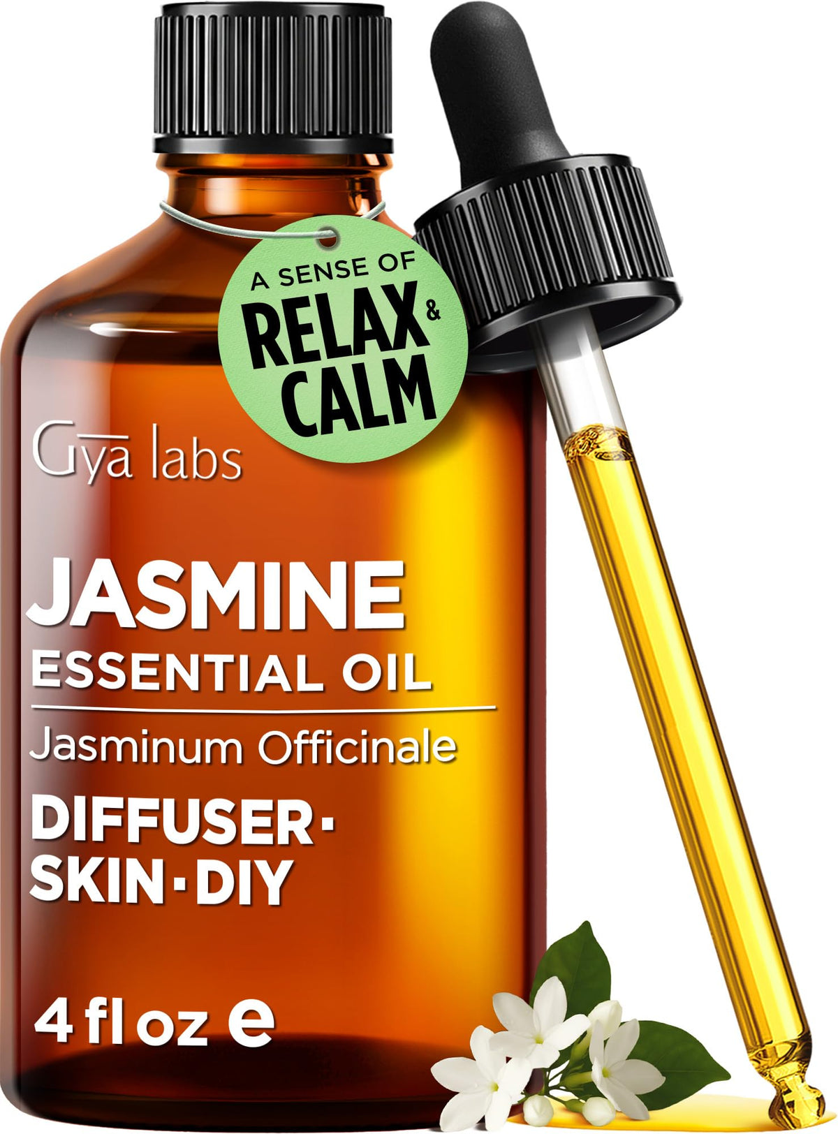 Jasmine and Rose Essential Oils Set 4 Fl Oz F50242