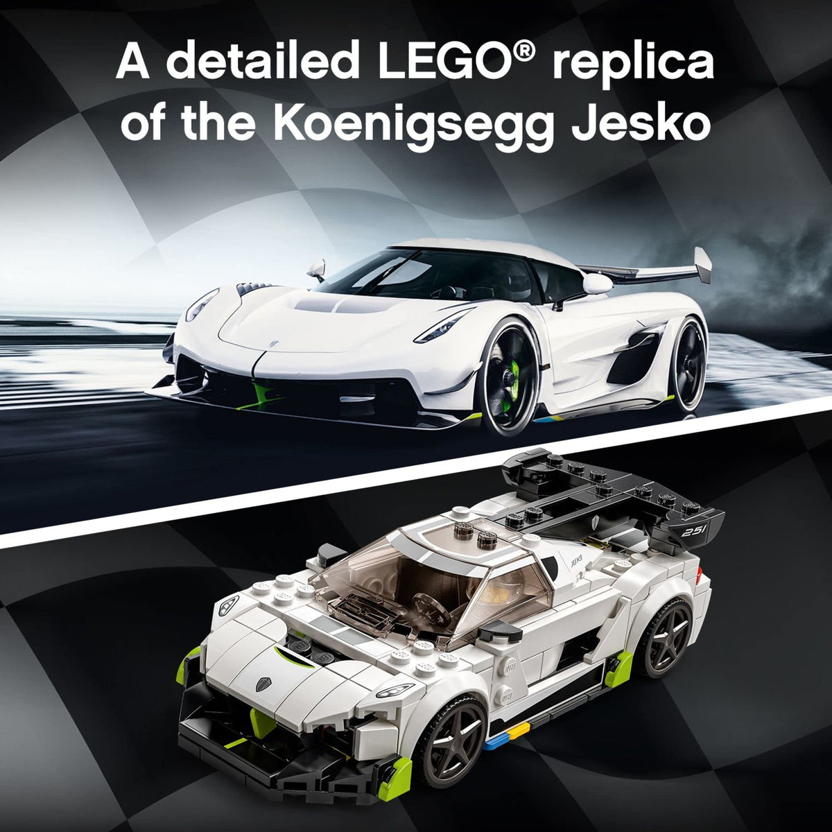 Racing Sports Car Toy with Driver Minifigure C62669