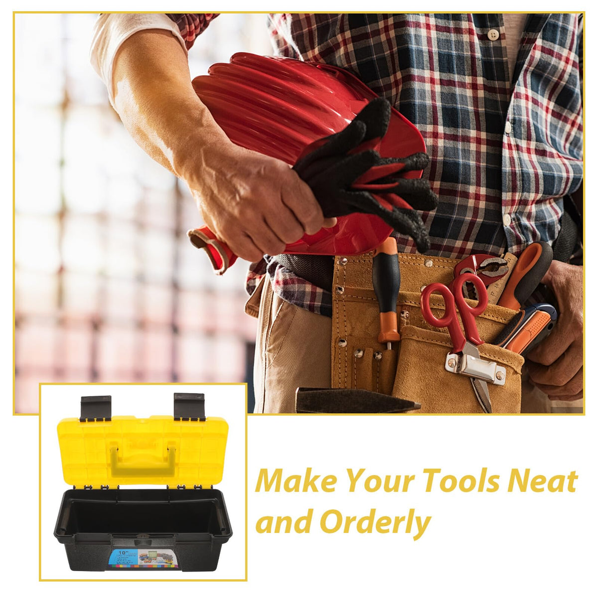 10 Inch Plastic Tool Box Organizer C62528