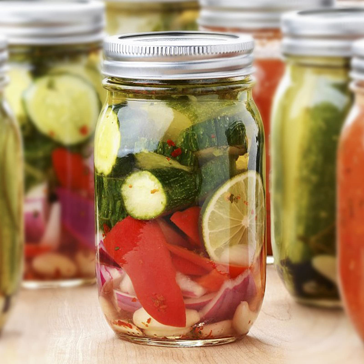 12 oz Glass Mason Jar, 20 Pack Canning Jars with Lids A31120