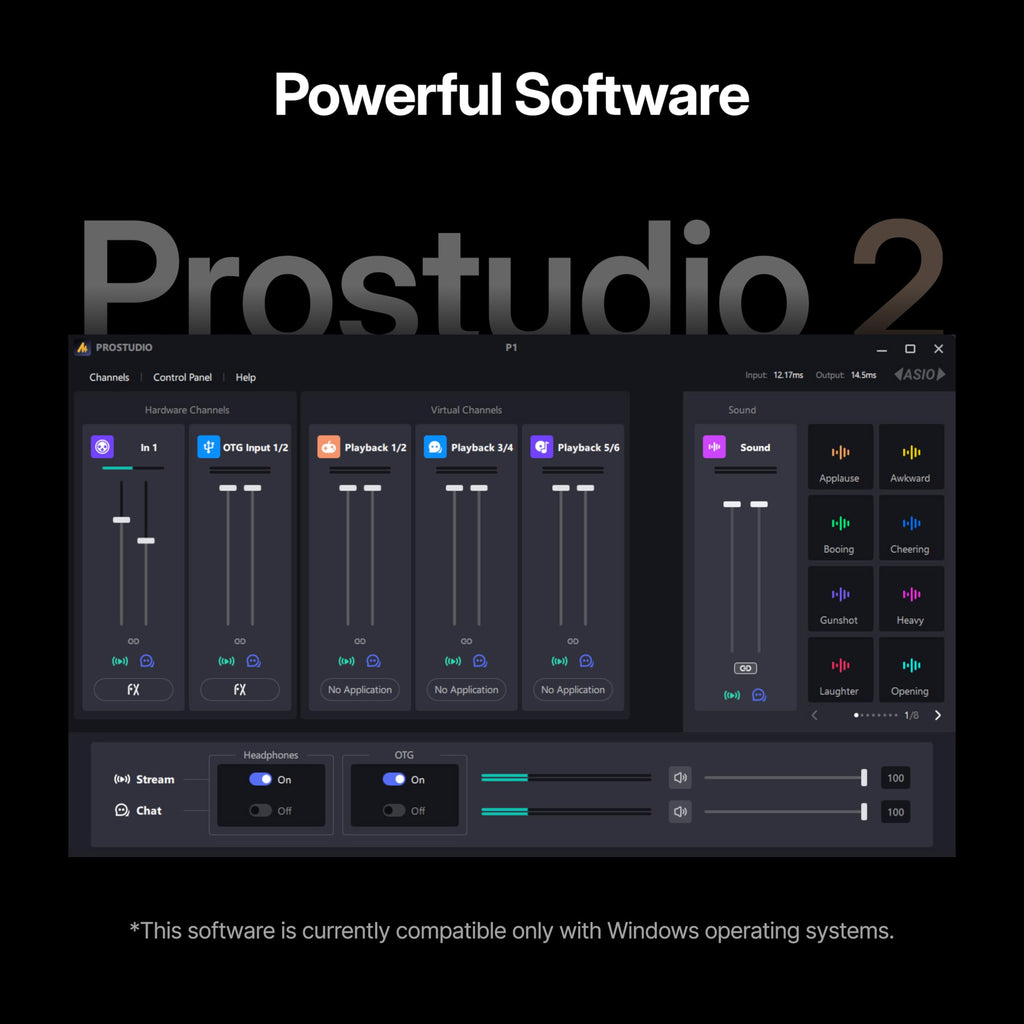 USB Audio Interface with 70dB Gain W215