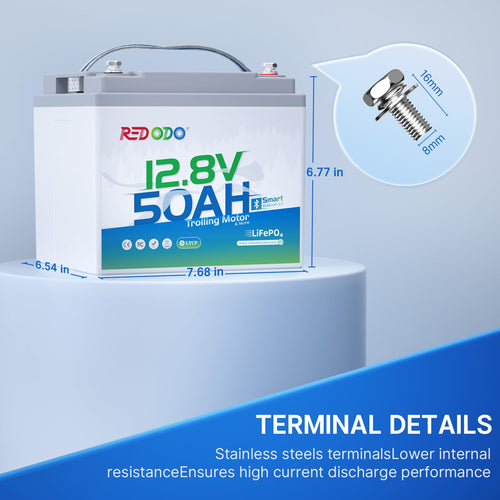 12V 50Ah LiFePO4 Deep Cycle Battery X823