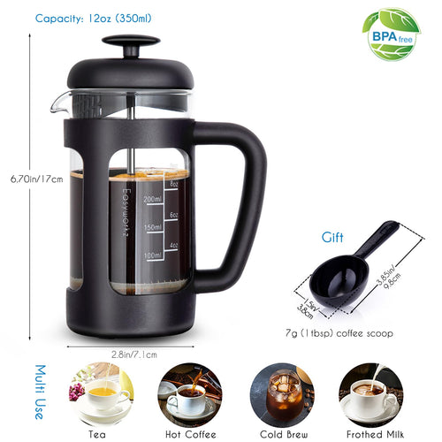 12 oz Stainless Steel French Press and Creamer Set S5341