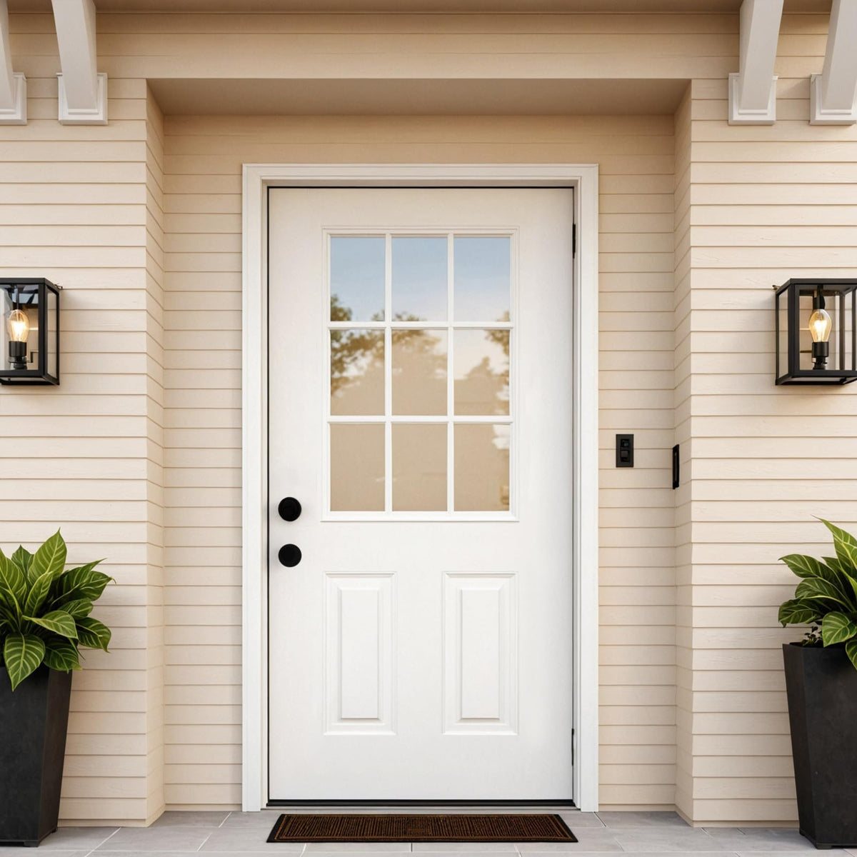 36 x 80 Fiberglass Entry Door with Vinyl Frame Low-E Glass Right Hand Inswing M600