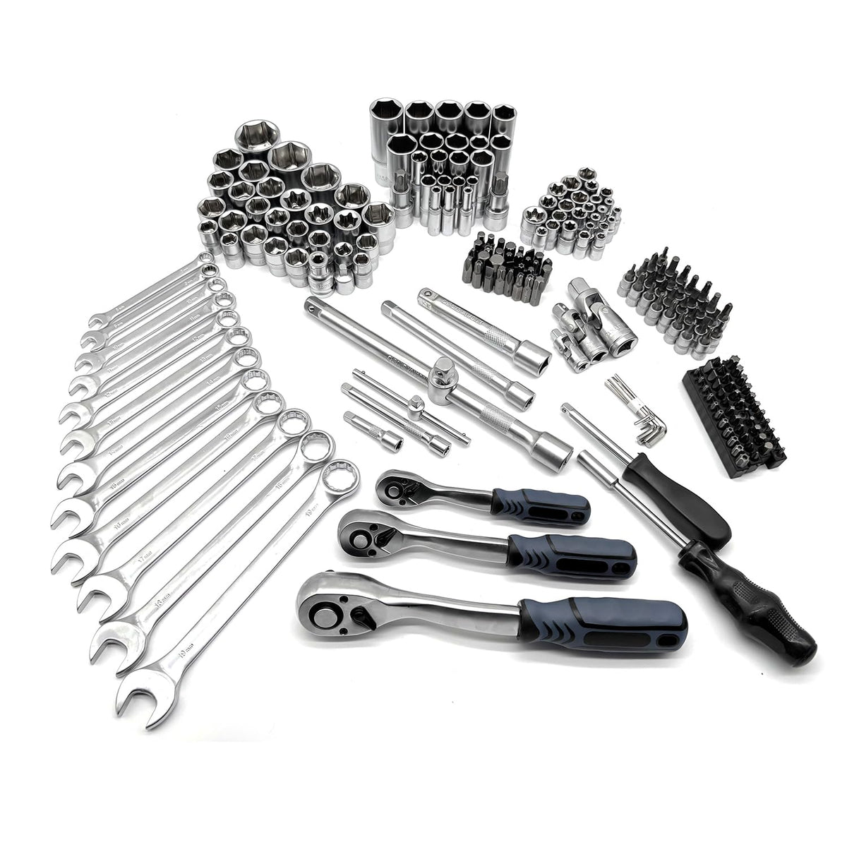 216 Pc Ratchet Socket Wrench Set T77821