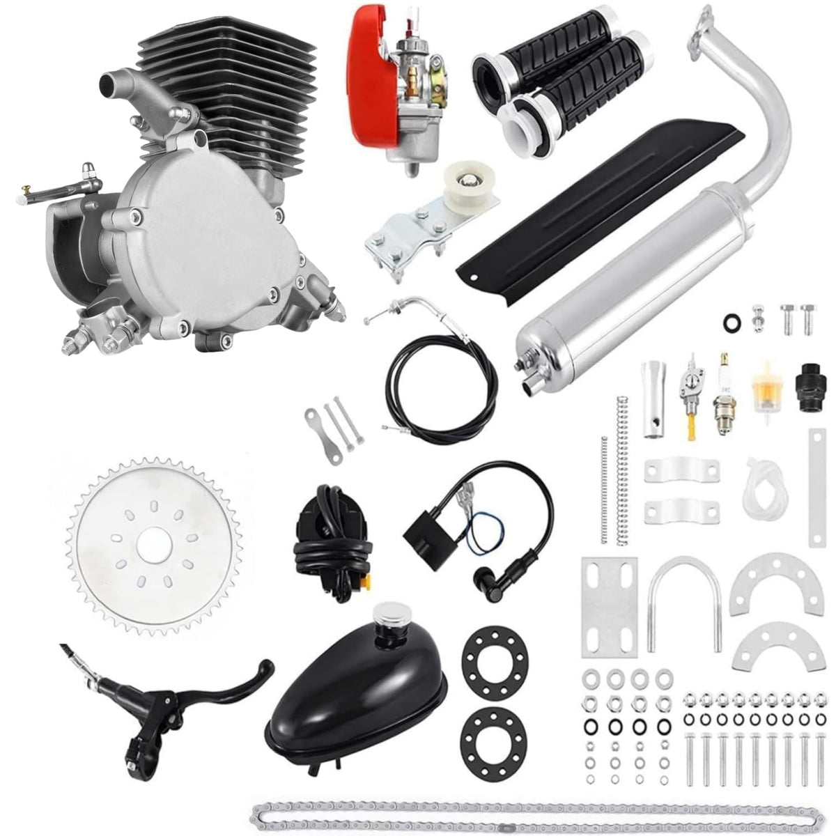 100CC 2-Stroke Bicycle Engine Kit with 44 Tooth Sprocket I327683
