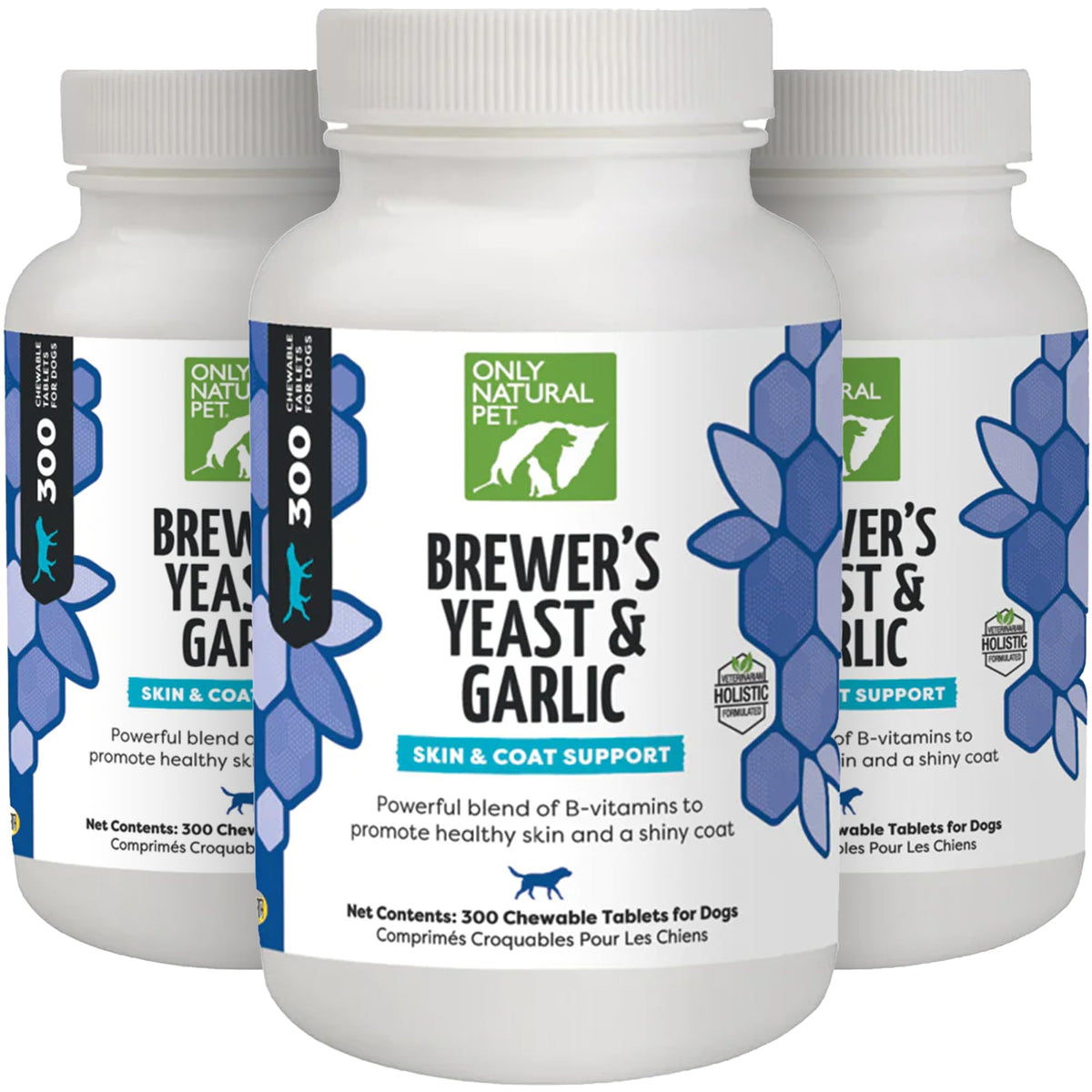Brewer's Yeast & Garlic Chewables 300 Count Tablet 3 Pack T127