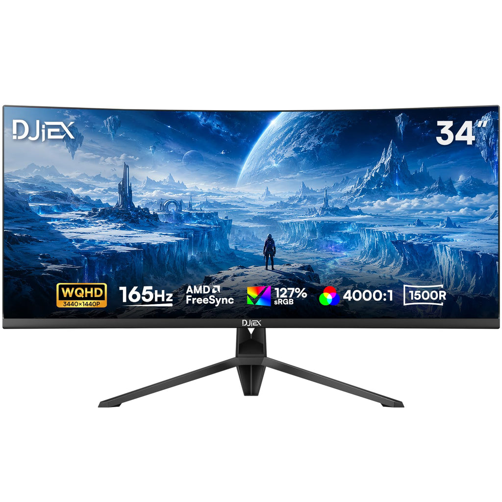 34 Inch Ultrawide Curved Gaming Monitor WQHD 165Hz 1500R B642