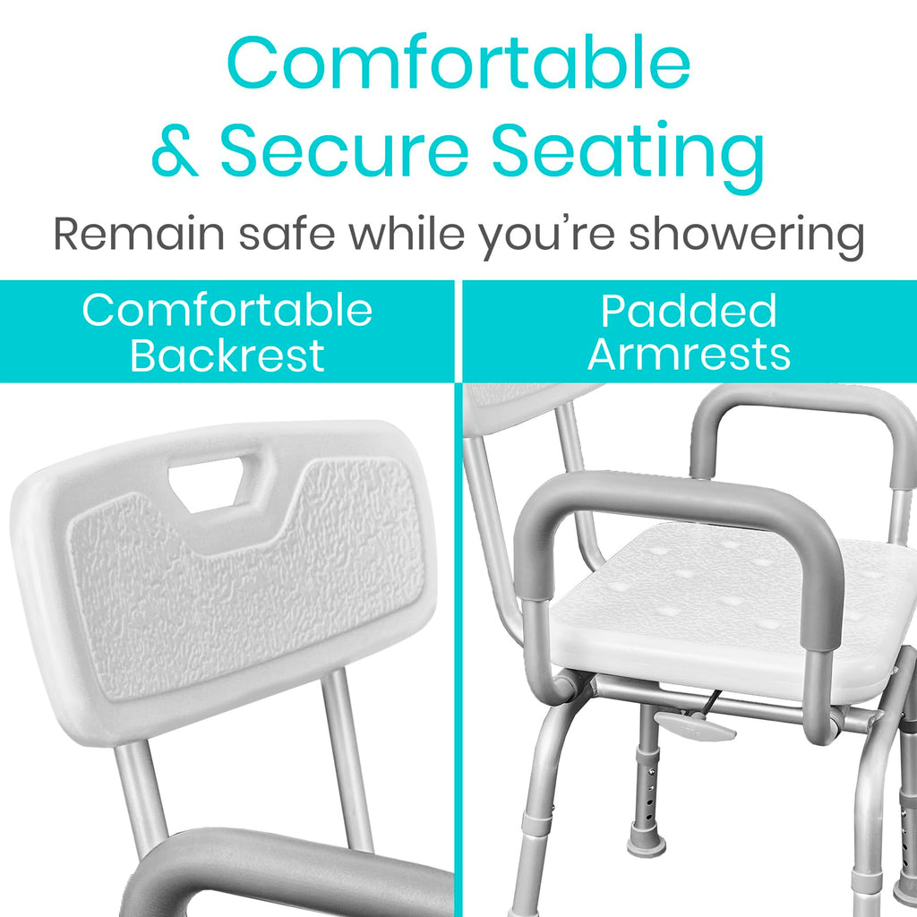 Swivel Shower Chair with Removable Back & Arms M1037