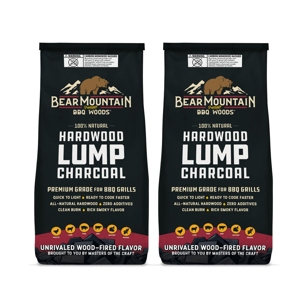 2 Pack Hardwood Lump Charcoal 8.8 Pounds F184247