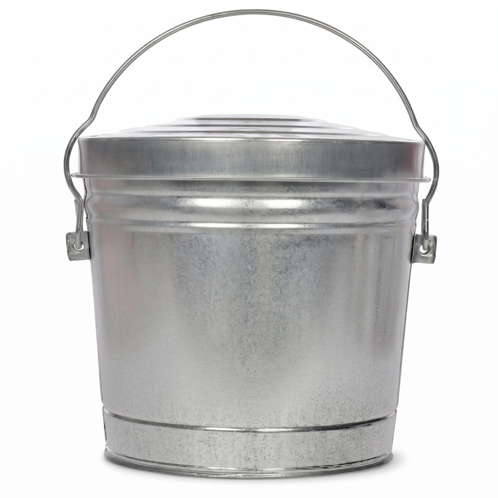 6 Gallon Galvanized Steel Locking Lid Storage Can G58218