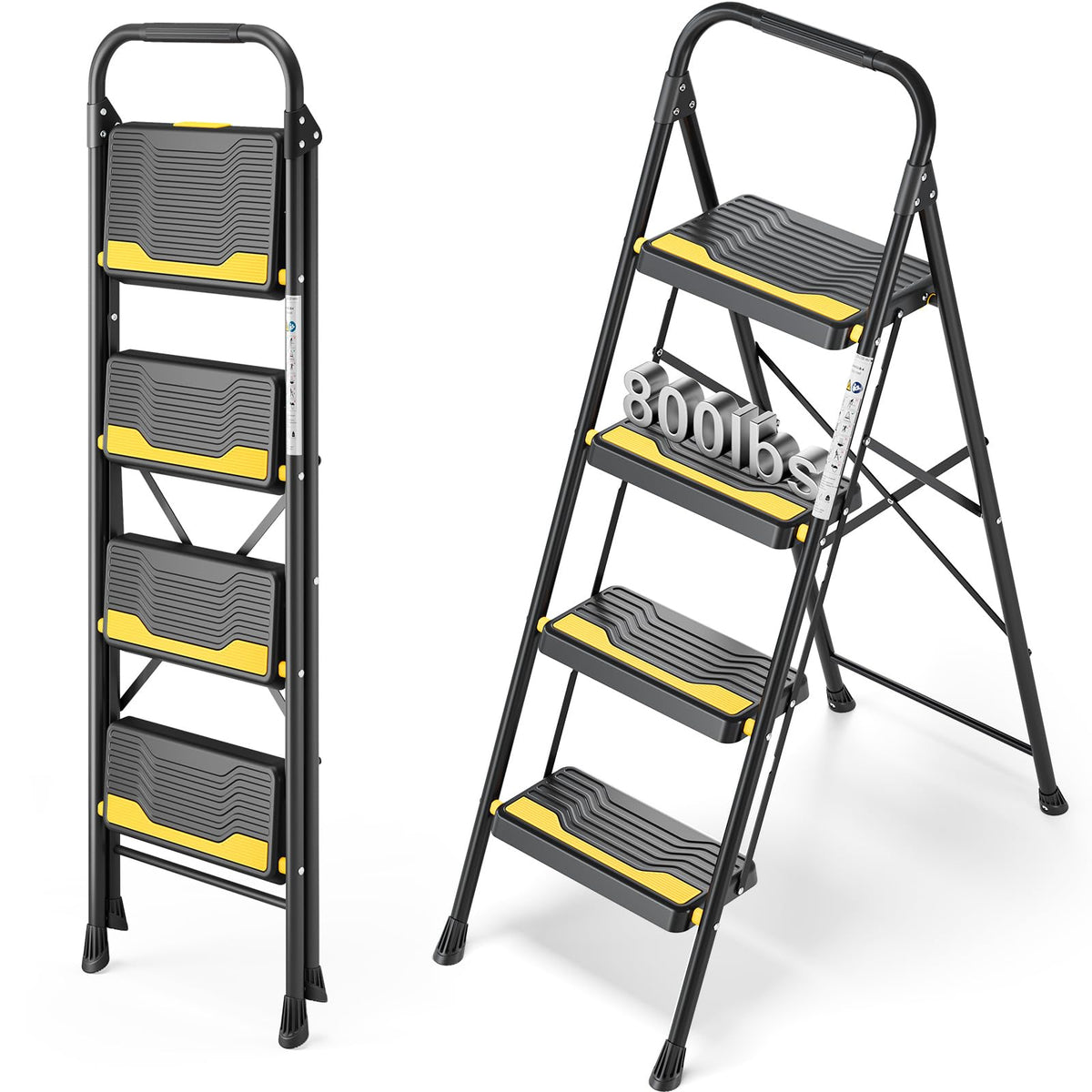 4 Step Ladder Black H95496