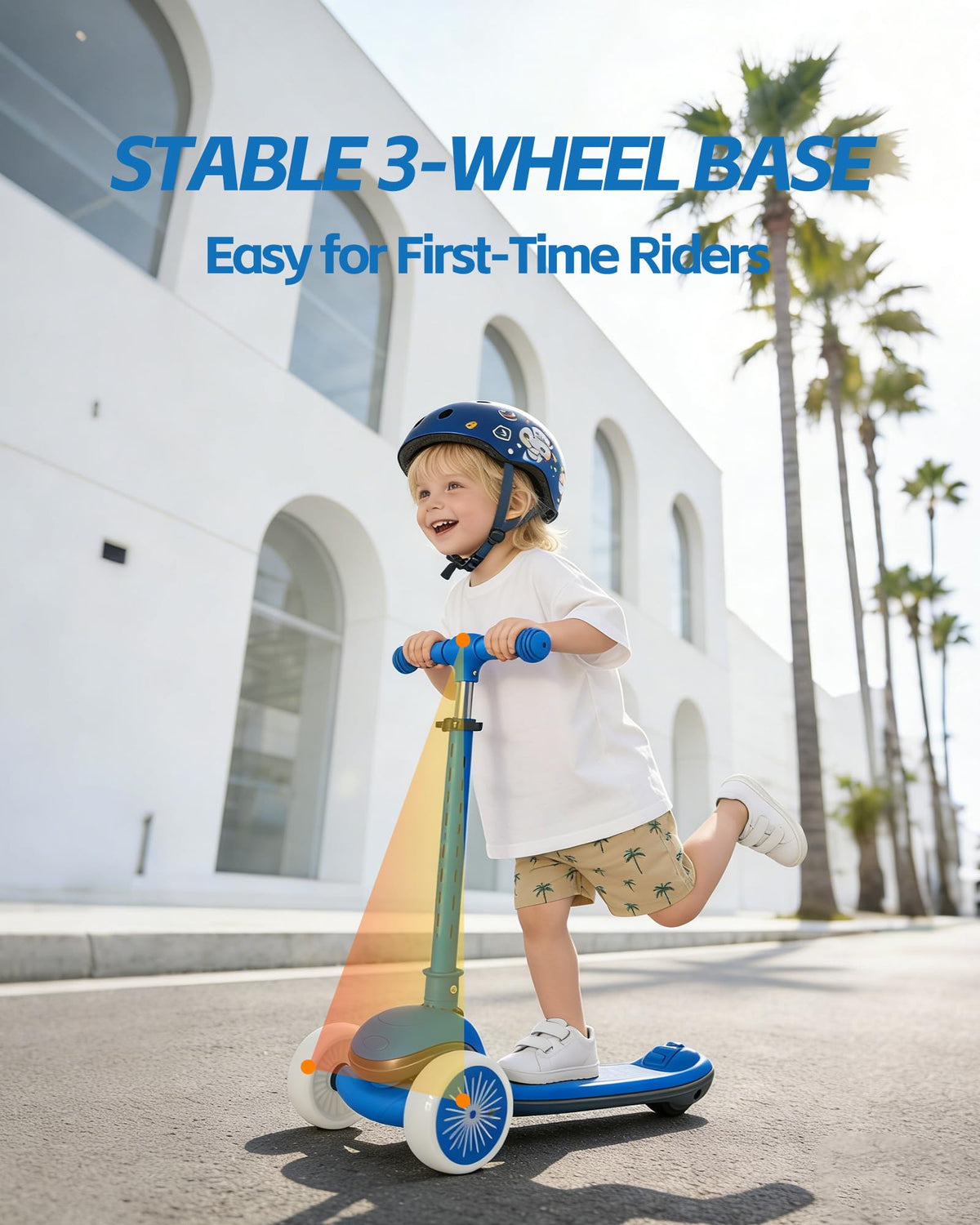 3 Wheel Kids Scooter with Light-Up Wheels B355