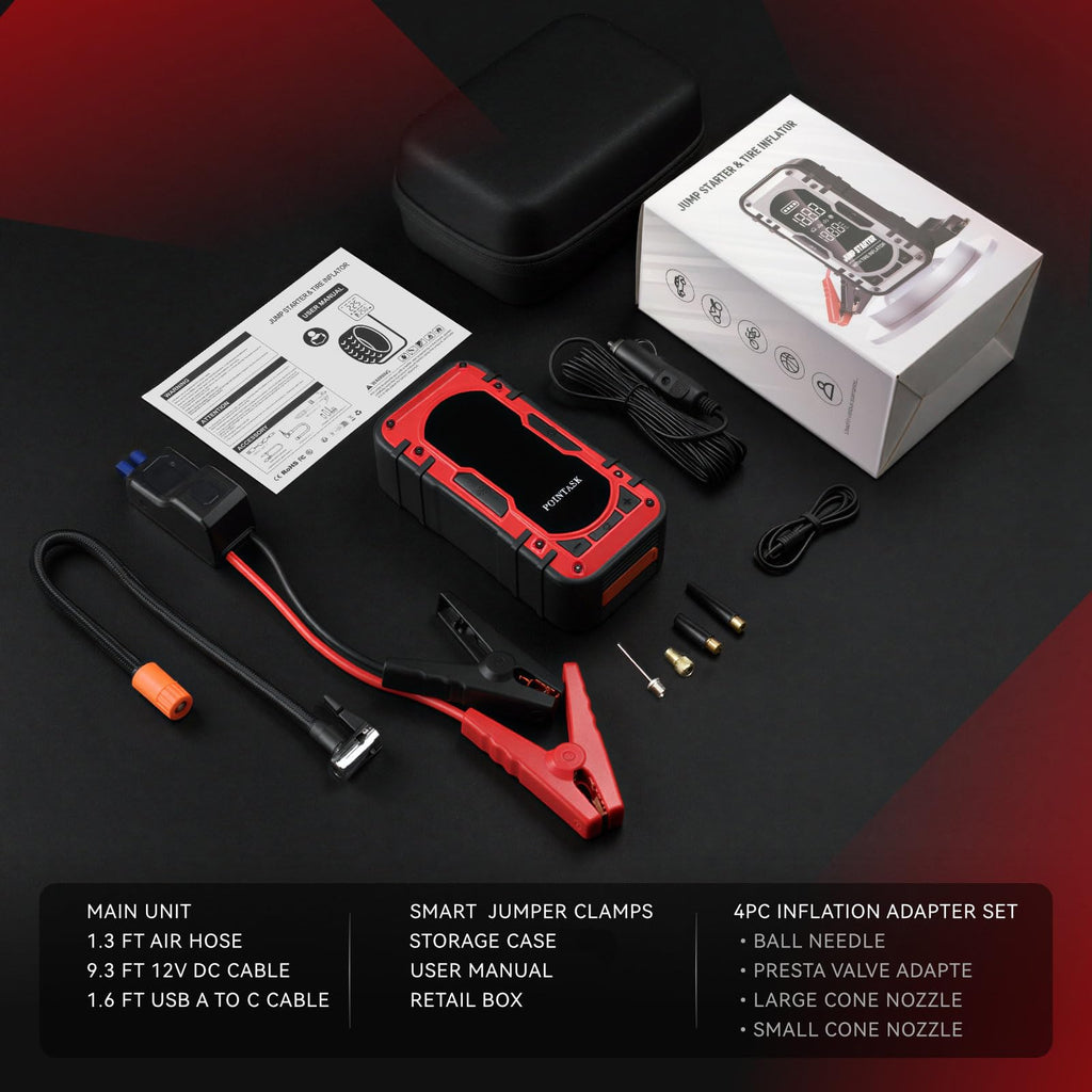 12V Portable Car Jump Starter with Air Compressor Q16348