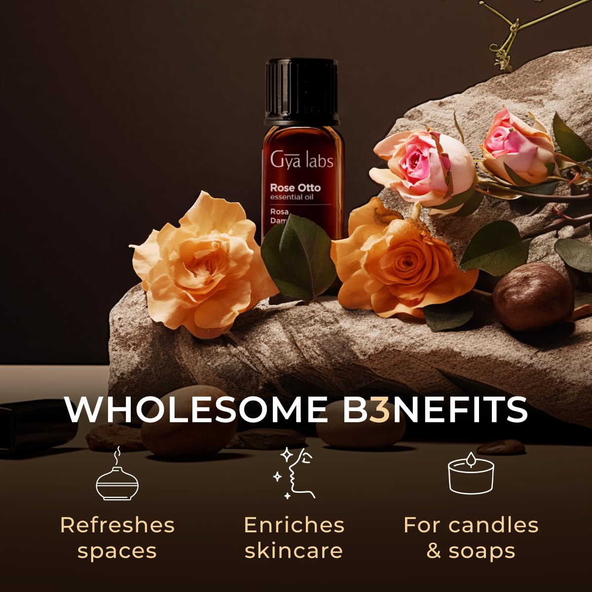 Jasmine and Rose Essential Oils Set 4 Fl Oz F50242