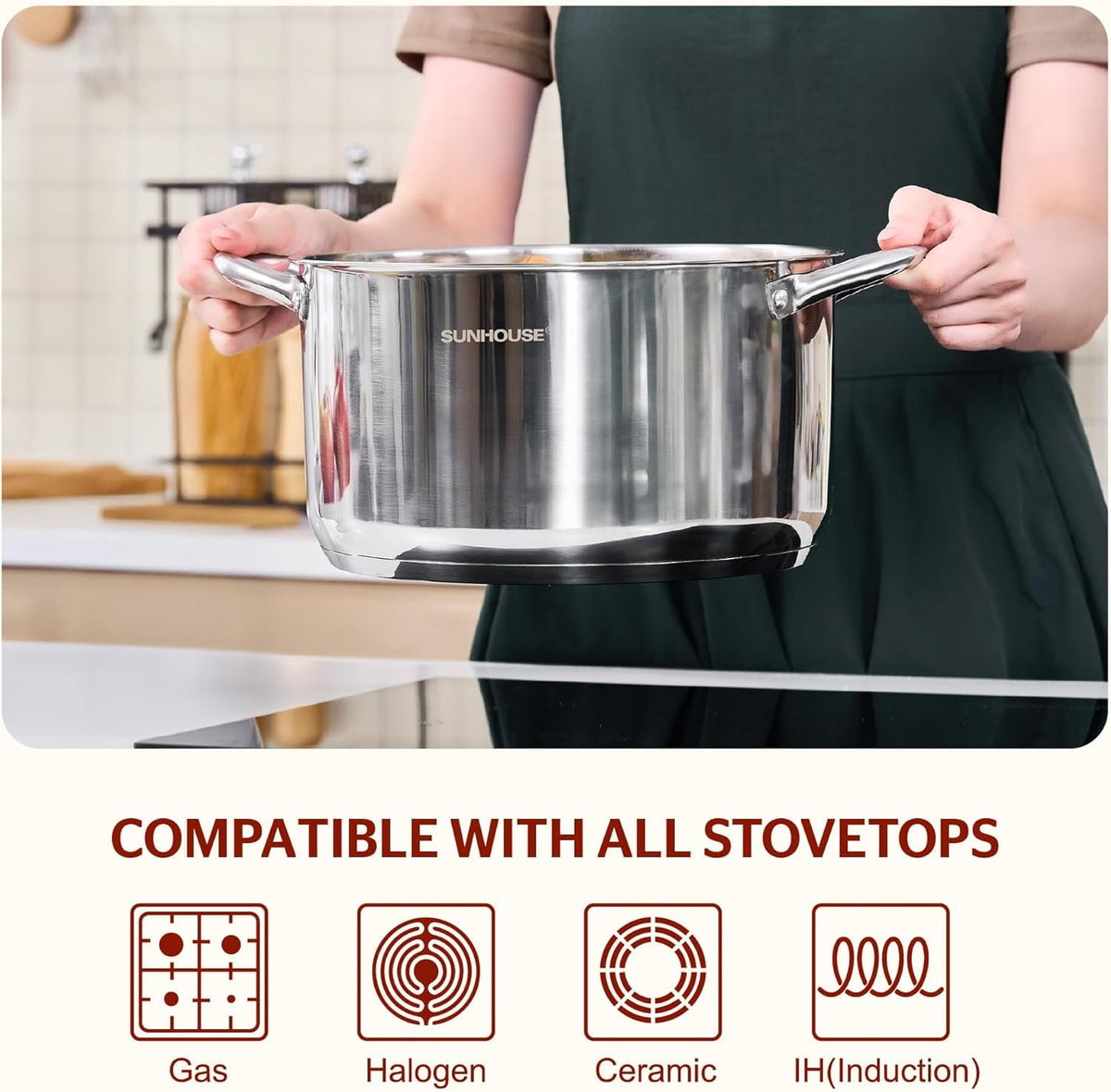 7 QT Stock Pot with Lid Y376