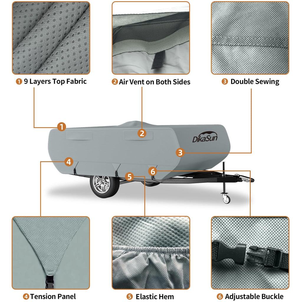 12'-14' Waterproof Pop-up Camper Cover U93669