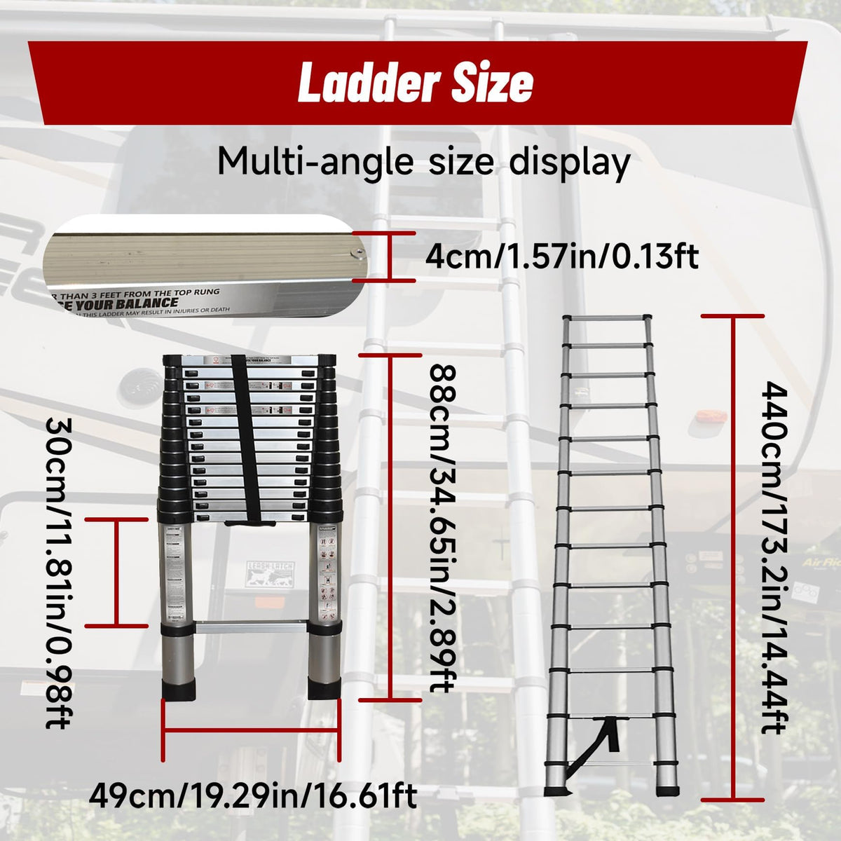 Aluminum Telescopic Ladder X447322