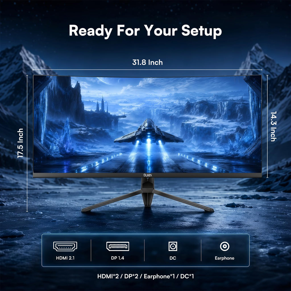 34 Inch Ultrawide Curved Gaming Monitor WQHD 165Hz 1500R B642