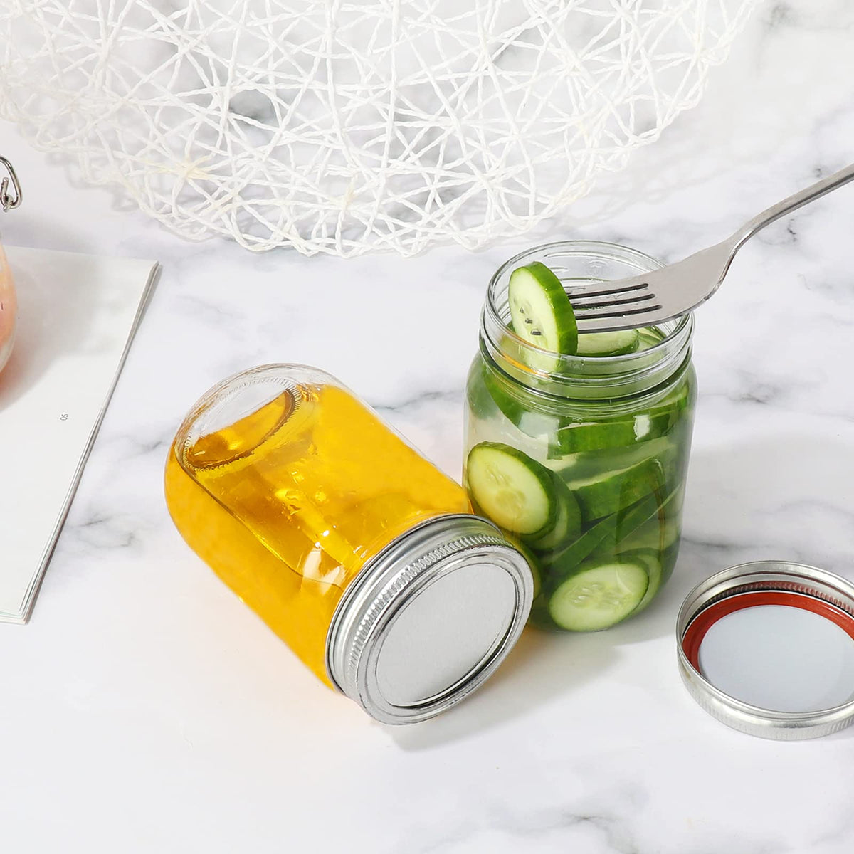 12 oz Glass Mason Jar, 20 Pack Canning Jars with Lids A31120